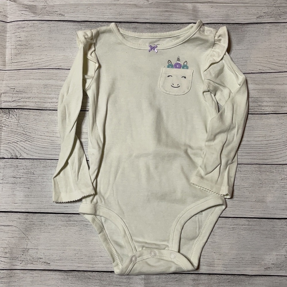 Carter’s Unicorn Long Sleeve Bodysuit size 24M